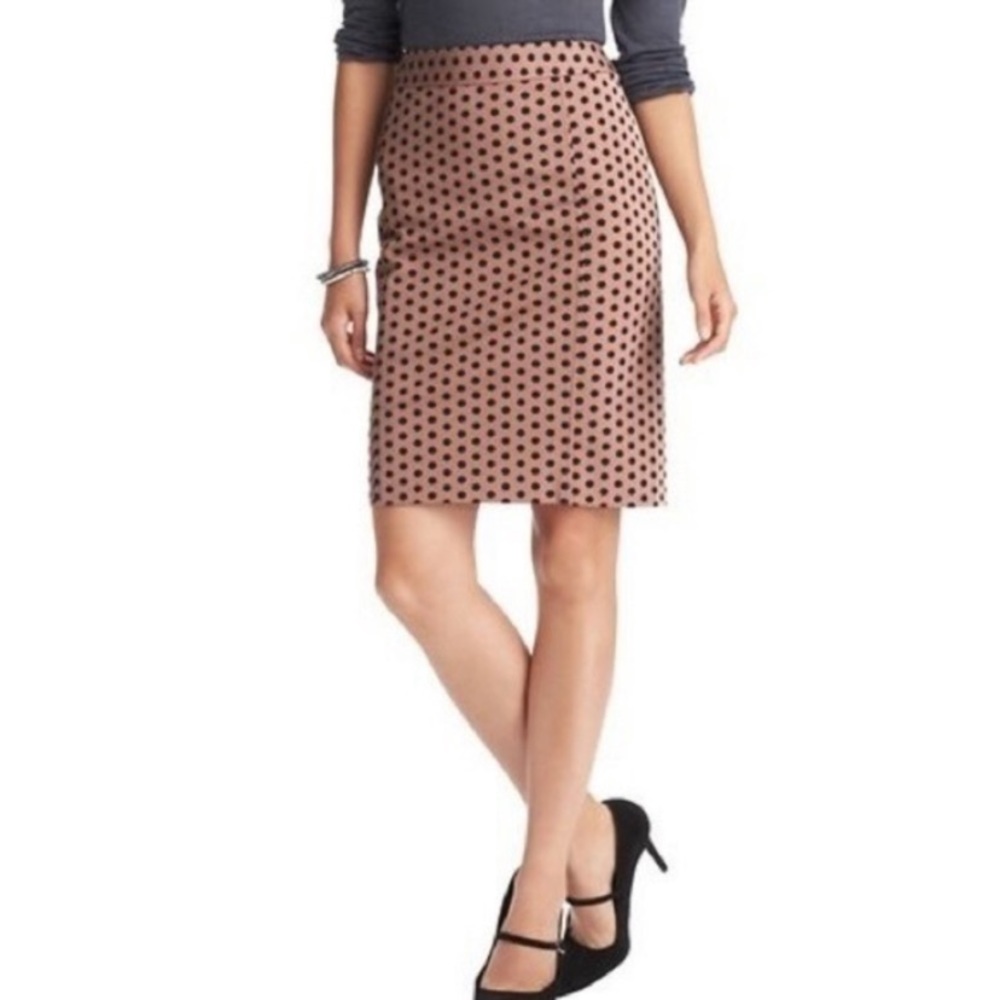 Loft Polka Dot Pencil Skirt